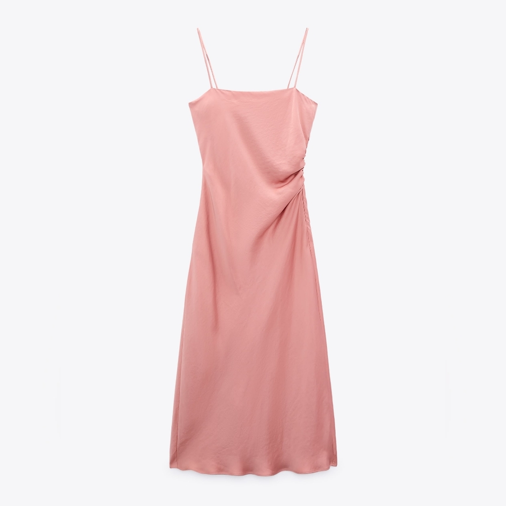 Satin Effect Slip Dress - Zara